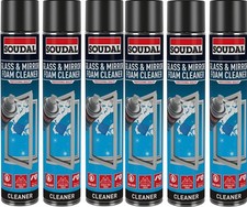 Soudal Glass & Mirror Aerosol Foam Cleaner 750ml - Pack of 6