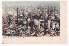 GRIMSBY, 1903 - STEAM TRAWLERS Laid Up in HARBOUR; FISHERMENS STRIKE 1901