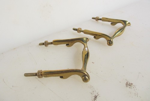 Antique brass trunk handles - brass,