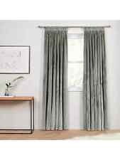 John Lewis W228 x Drop 274cm  Pair Lined Pencil Pleat Curtains, Silver RRP £200