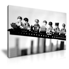 Lego Lunch Atop a Skyscraper Funky Canvas Modern Home Art ~ 5 Size to Choose