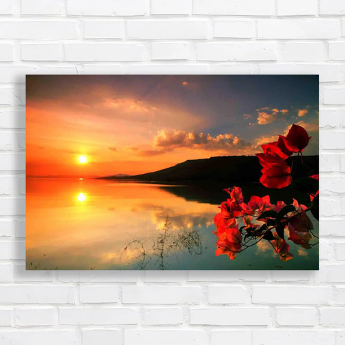 Stunning sunset lake landscape - sunset,