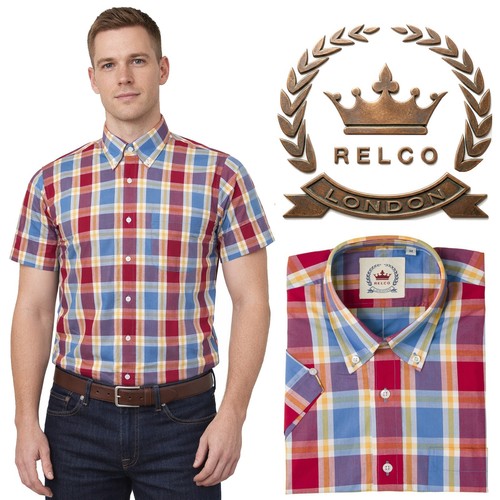 Relco men red blue check - relco, men’s
