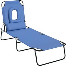 Folding Sun Lounger Face Hole