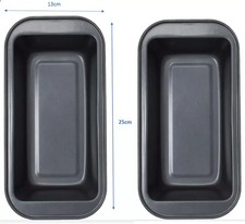 2 x Prima Non Stick Loaf Tin Baking Bread Loaf Cake Oven Tray Tin Steel UK