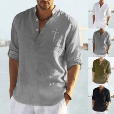 Mens cotton shirt beach - shirt, casual
