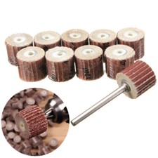 10Pcs Flap Wheel Sandpaper Sanding Disc For Dremel Rotary Tool 80-600 Grit 
