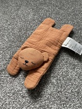 H And M H&M Brown Bunny Rabbit Laying Down Muslin Toy Comforter