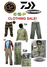 SALE! Carp Game Sea Match Fishing Clothing Daiwa Ron Thompson Carp Couture ESP