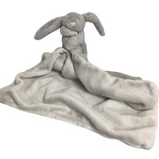 Jellycat Bunny Security Blanket Grey Soft Toy Comforter Baby Gift (WD)