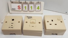 Caravan / Motorhome beige 240V Sockets + tv + switch fuse + Back boxes
