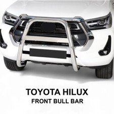 Misutonida A-Bar 63mm Stainless Steel for Toyota Hilux Mk8 2016 On High Bull Bar