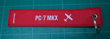 PILATUS PC-7 MKX Keyring embroidered double sided Remove Before Flight
