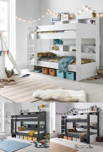 Oliver white wooden bunk bed - oliver,