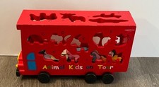 ABC WOODEN LEARNING BUS TOY