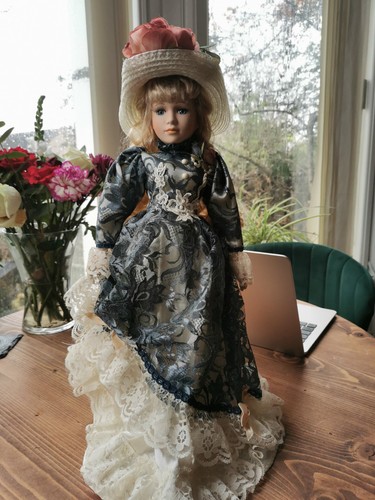 Vintage porcelain doll - vintage,