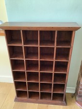Mango wood display case / pigeon holes/ CD storage