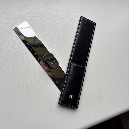 Montblanc ruler with leather