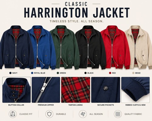 Vintage harrington jacket mens - vintage,