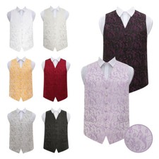 Mens Waistcoat Woven Floral