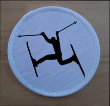 Ski Skiing iron Sew On
