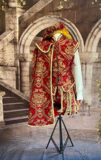 Tudor costume with pumpkin pants and cape, Shakespeare Othello suit