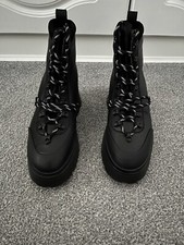 AllSaints Ker Lace Up Ski Hook Leather Boots UK 7 EU 40