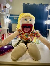 Silly Puppets Cindy Peach Girl Ventriloquist Full Bodies Doll Hand Puppet 65cm