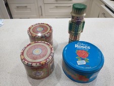 Vintage Cadbury's Roses Tin Good Condition 1993 2KG, Soldier & 2 more emptyTins 