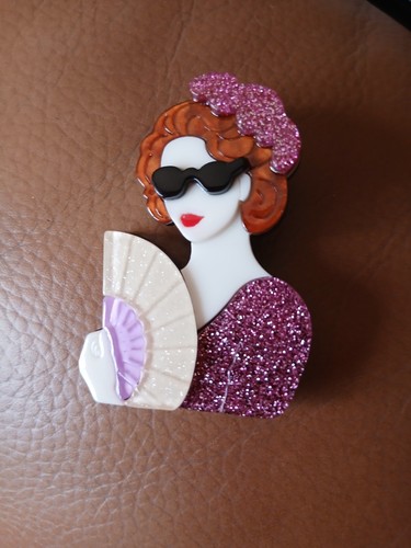Acrylic brooch - acrylic,