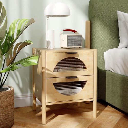 Bamboo bedside table - bamboo, 2