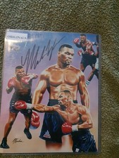 Mike Tyson Signed Picture Boxing Memorabilia