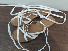 White Gladiator Sandals UK Size 6