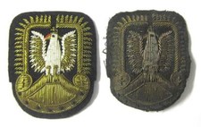 Polish Air Force Cap Badge RAF Officer WW2 Hat WWII Bullion New & Aged Condition