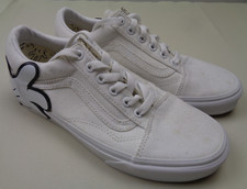 Vans Disney Mickey Mouse Trainers Size 4.5 White Sneakers Hands Old Skool