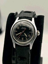 1940 WWII ROLEX VICTORY SHOCKPROOF Historic Black Wristwatch Engraved Running 