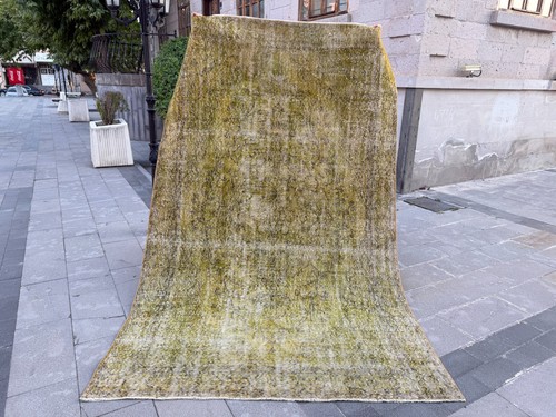 Olive green overdyed - olive, 6x9.6