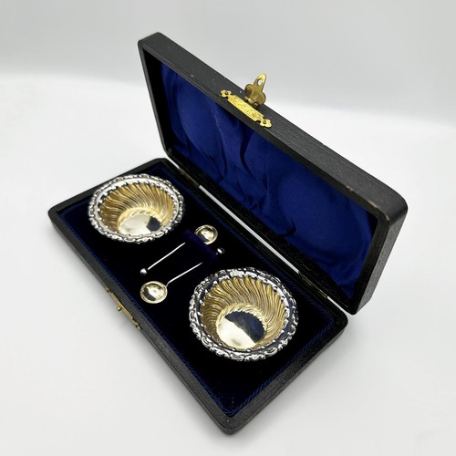 Edwardian pair salt cellars - cellars, &
