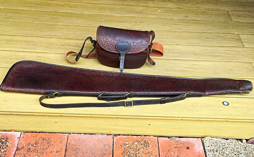 Ostrich leather gun slip - slip, for