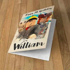 ROBLOX Personalised Birthday Card for Girls and Boys Son Daughter Kids Party