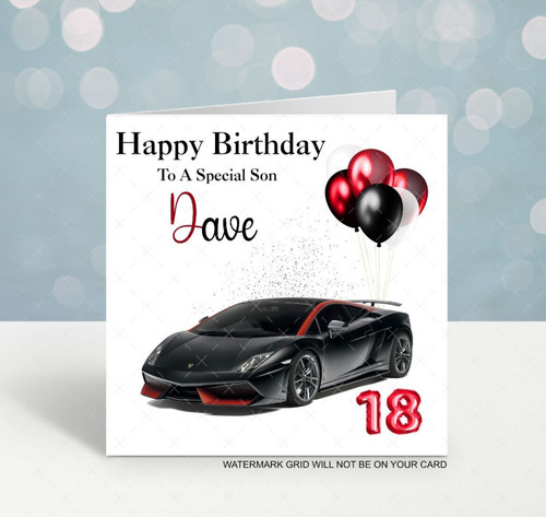 Personalised birthday card - personalised,