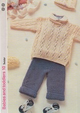 Knitting Pattern, BABIES & TODDLERS.10 Twister Two Piece Not Copy/Reprints