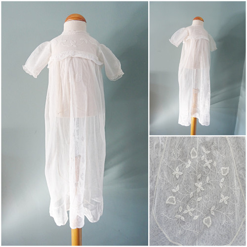Antique christening gown dress - christening,