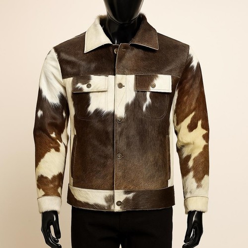 Men brown white cowhide - white,
