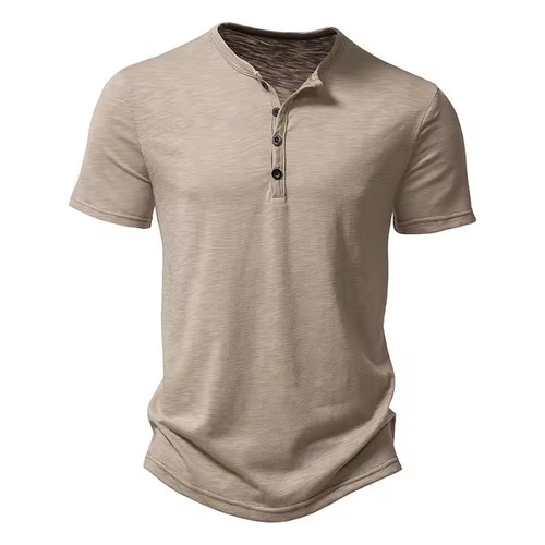 Mens solid button - button, t