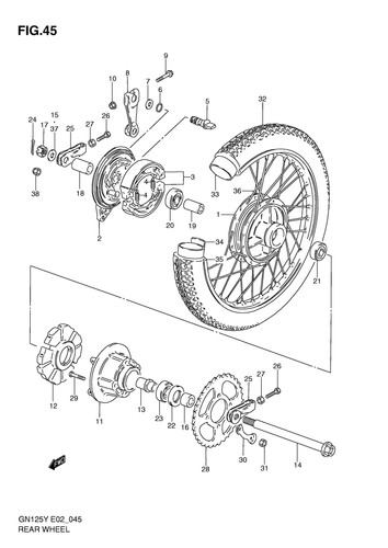 Suzuki genuine nut - ts125, e