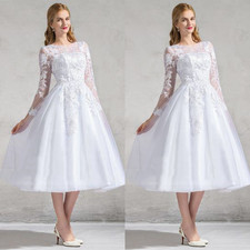 Tea length wedding dresses - length,