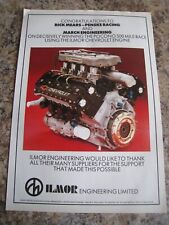 ILMOR ENGINEERING LTD RICK MEARS MARCH POCONO 500 MILE 1987 ADVERT A4 FILE 9