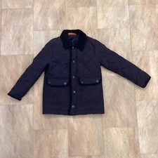 Boys Duck And Dodge BHS Quilted Navy Blue Coat Jacket With Collar Age 5 Years
