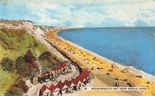 Bournemouth Bay from Middle Chine Dorset c1962 Postcard (G231)